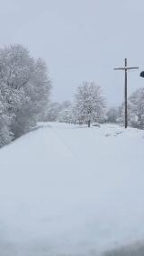 Taken at the train tracks in Weissport from the road as my husband was driving   I pass here every day and never saw this as a cross until this snowy day    From Loretta Solt