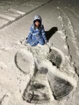 Emma Wilkinson have fun in the snow in East Penn Township. Photo by Brittney Wilkinson