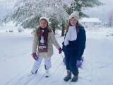 (From left) Sophia Fravata and Molly Gower - fourth graders at PVI - spent the snowy day at Fravata’s house playing in the snow and sledding. Then had a sleepover. STACI GOWER PHOTO