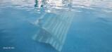 A bench blew into the pool in Franklin Township. JANA METRO