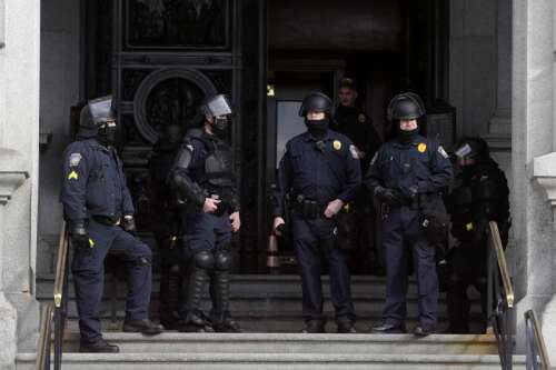 Strongly fortified government houses around the US receive small protests – Times News Online