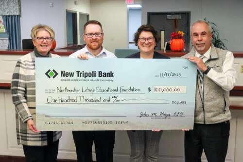 New Tripoli Bank gives $100K to NWL