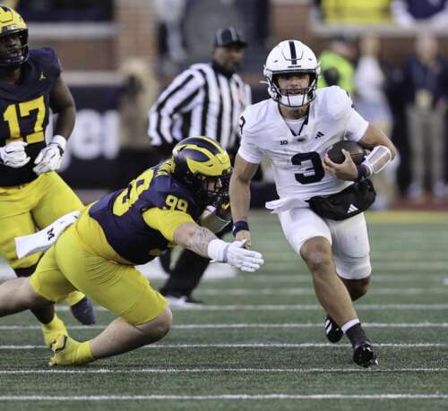 Backup QB Carr leads Michigan to win over Penn State – Times News Online