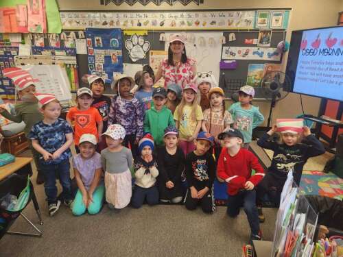 Students wear hats to school as part of Read Across America events ...