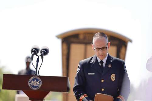 Fallen state trooper honored at memorial – Times News Online