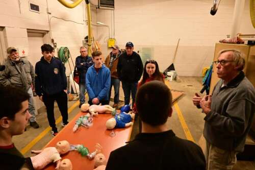 Salisbury Township firefighters review their CPR skills Lehigh Valley