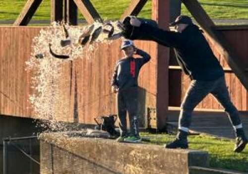 Kids cast lines for fishing derby at Phifer’s Ice Dam – Times News Online