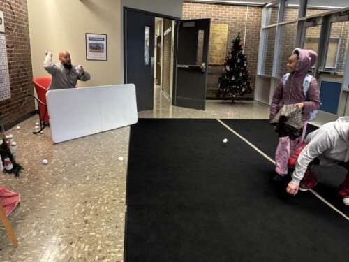 Movie and game day Dec. 19, 2025, at Salisbury Elementary School