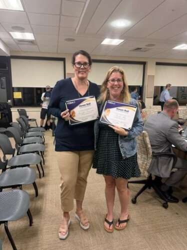 Three members recognized for years of service