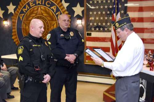 Legion Honors Two Nl Police Officers Times News Online Despite relatively small dimensions, the ship carried a rather powerful air group and was armed with numerous aa artillery. legion honors two nl police officers
