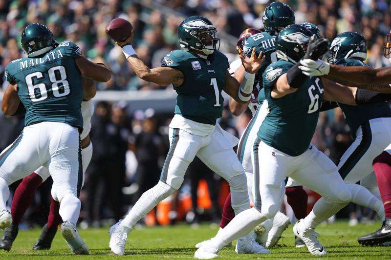 Elliott's 54-yarder lifts 4-0 Eagles past Commanders 34-31 in OT – Times  News Online