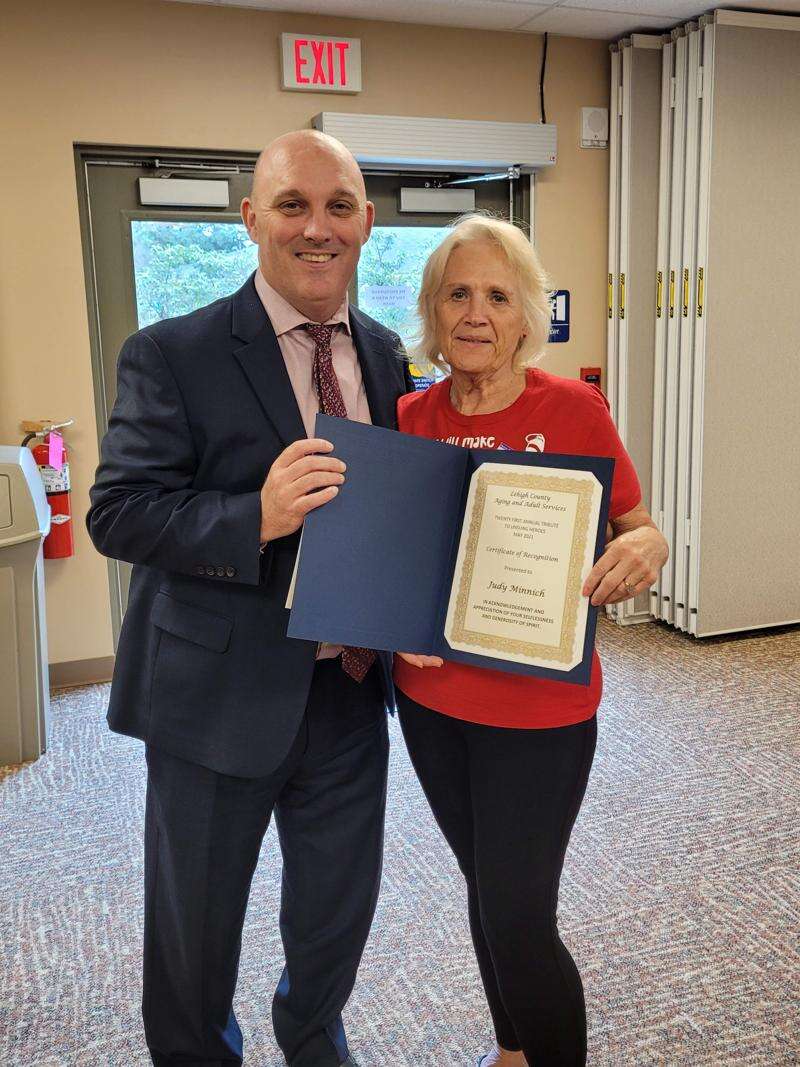 Judy Minnich honored as 2021 Unsung Hero – Lehigh Valley Press