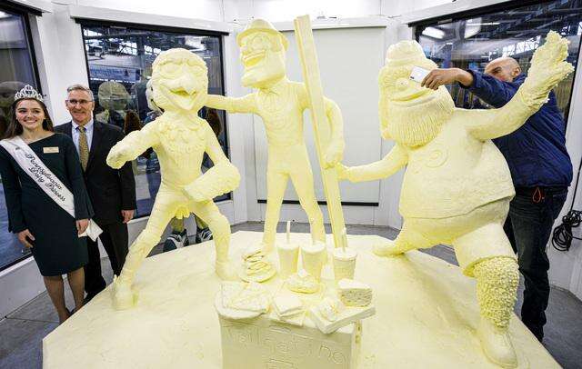 Butter Sculpture With Mascots Unveiled At State S Farm Show Times News Online
