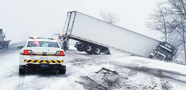 Winter Weather Blitz Snow Coats Roads Heavy Winds Knock Down