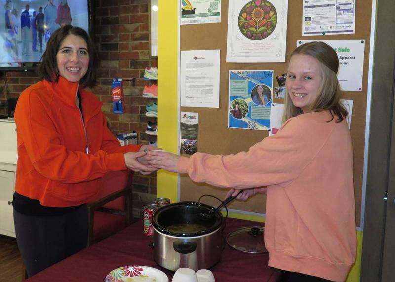 Enjoying soup on a cold winter day in Emmaus Lehigh Valley Press