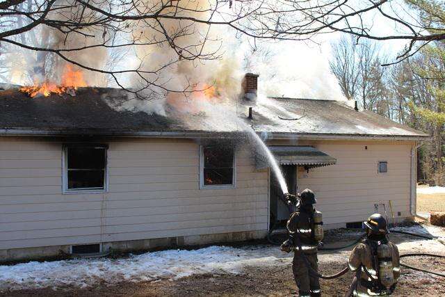 Ready To Fight Fire Volunteers Practice Skills On Beltzville Structure Times News Online