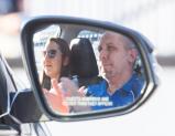 Palmerton class of 2020 Salutatorian Mikayla Wilkins and her father Josh.sit in their car during the class’ graduation ceremony at Pocono Raceway.