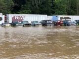 Flooding along the Aquashicola Creek in Little Gap. MARTA GOUGER/TIMES NEWS