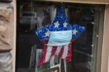 A window decoration in the window of Jim Thorpe House of Jerky is a sign of the times.