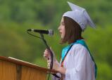 Michayla Lynn McPeak gives her salutatorian address during Weatherly’s graduation ceremnoy.